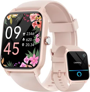 Fitpolo Smart Watch for Women Android & iPhone, Alexa Built-in [1.8" HD Screen] IP68 Waterproof Fitness Watch with Bluetooth Call (Answer/Make), Heart Rate/Sleep/SpO2 Monitor, 105 Sports Trackers