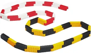 Flexible Plastic Race Track Set with Interlocking Road Barriers, RC Drift Racing Car Track x100Pcs Suitable for 1/64 1/43 1/32 Mini Car