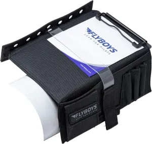 FlyBoys - Classic Kneeboard - for Professional Pilots - Durable Design - Clipboard, Tablet & Pen Holder - Flexible & Comfortable - Aviation & Flight Gear - Versatile for Checklists & More - Black