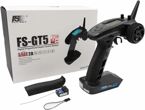 Flysky FS-GT5 RC Transmitter 6 CH 2.4GHz AFHDS with FS-BS6 Receiver for RC Car Boat Radio System