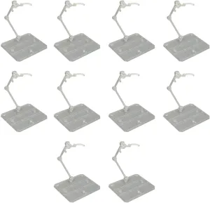 Focket 10 Pieces Action Figure Stand, 6 inch Clear Acrylic Action Figure Display Stand Base, Doll Model Support Stand Compatible with SD, BB, Doll, Model, Anime Figure, Focketv5r046kcn8