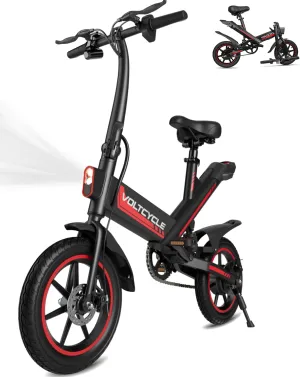 Folding Electric Bike for Adults 2025 Updated, 20MPH Max Speed & 40 Miles Range(PAS), 500W Peak Motor 374Wh Battery, 14" Electric Bicycle with LCD Display, Commuter Ebike for Adults