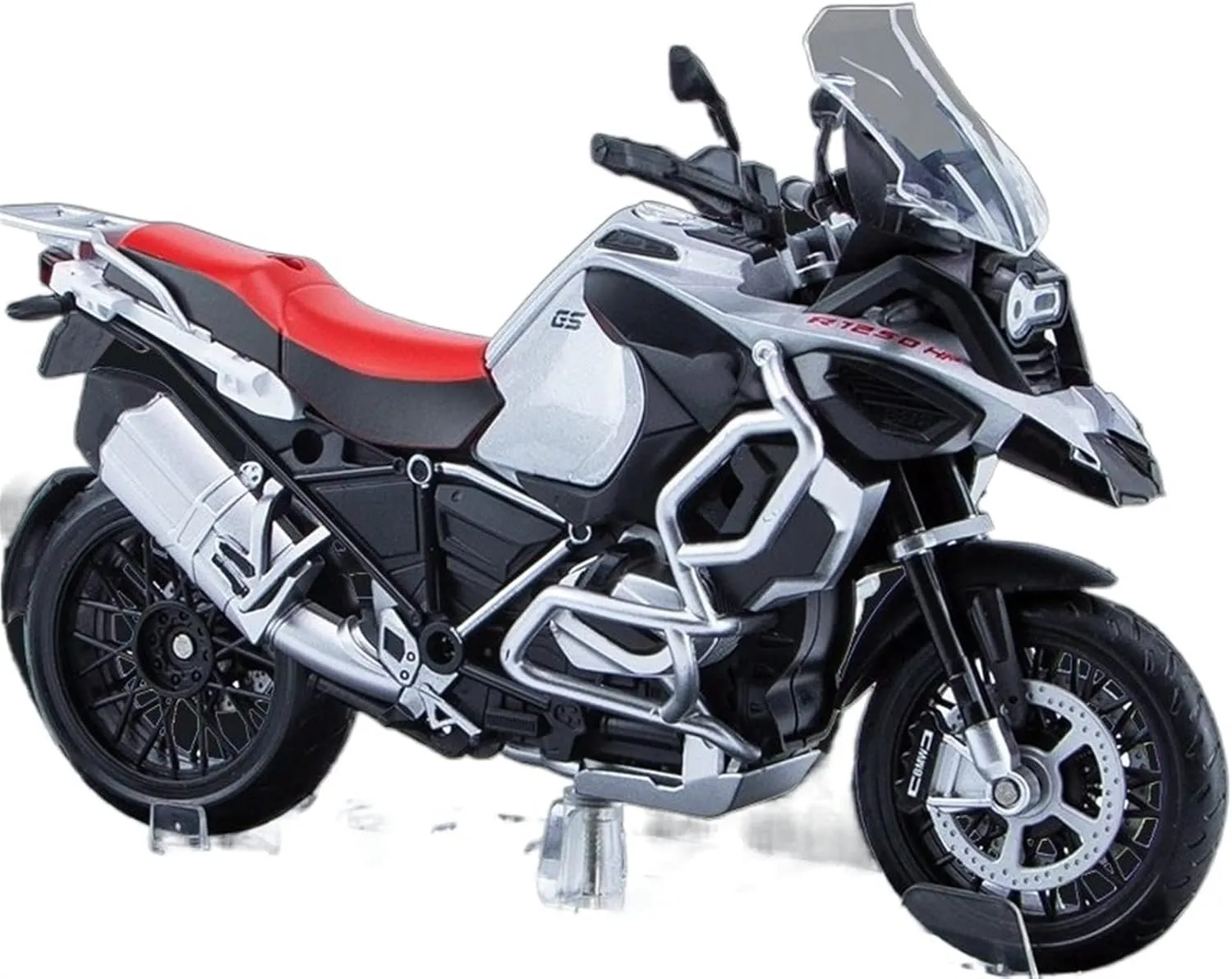 for BMW R1250GS 1:12 Scale Alloy Scooter Sport Bike Motorcycle Die-Casting Model Outdoor Touring Car Racing Model Gift for Men Red Motorcycle Model(Rojo)