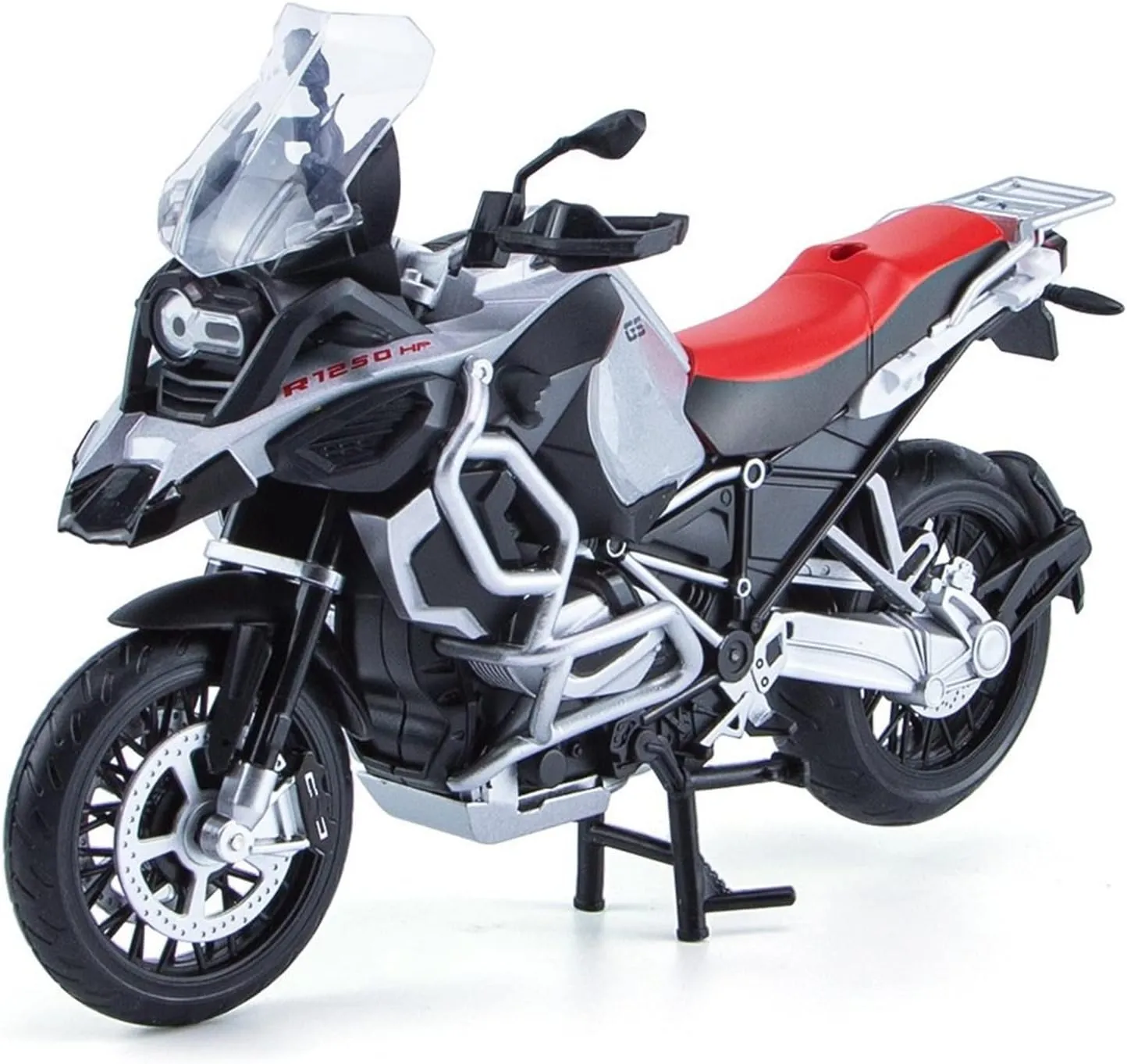 for BMW R1250GS 1:12 Scale Alloy Scooter Sport Bike Motorcycle Die-Casting Model Outdoor Touring Car Racing Model Gift for Men Red Motorcycle Model(Rojo)