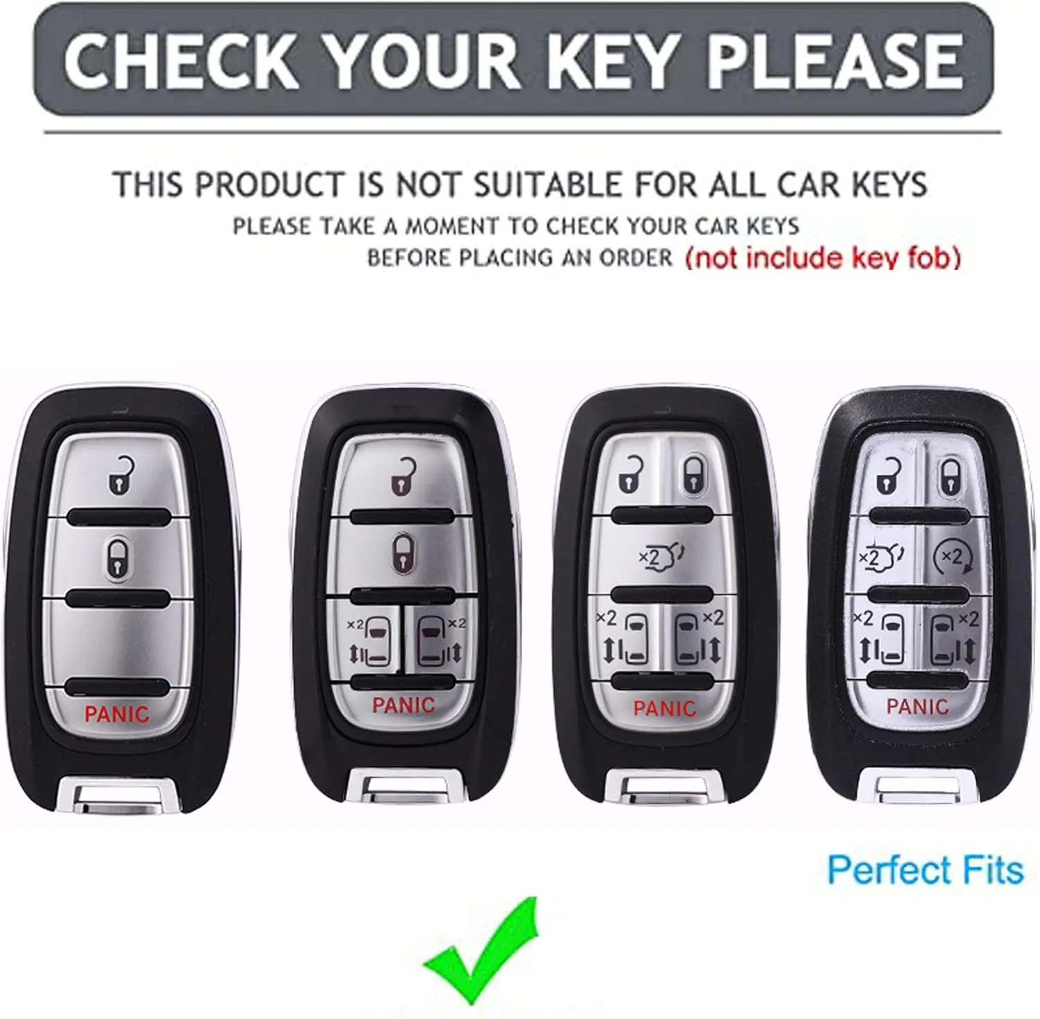 for Chrysler Key Fob Cover Key Protective Key Shell Holder Accessories Fit for Chrysler Pacifica 7 Button for 2017-2024 Touring, Pinnacle, Limited (Pink)