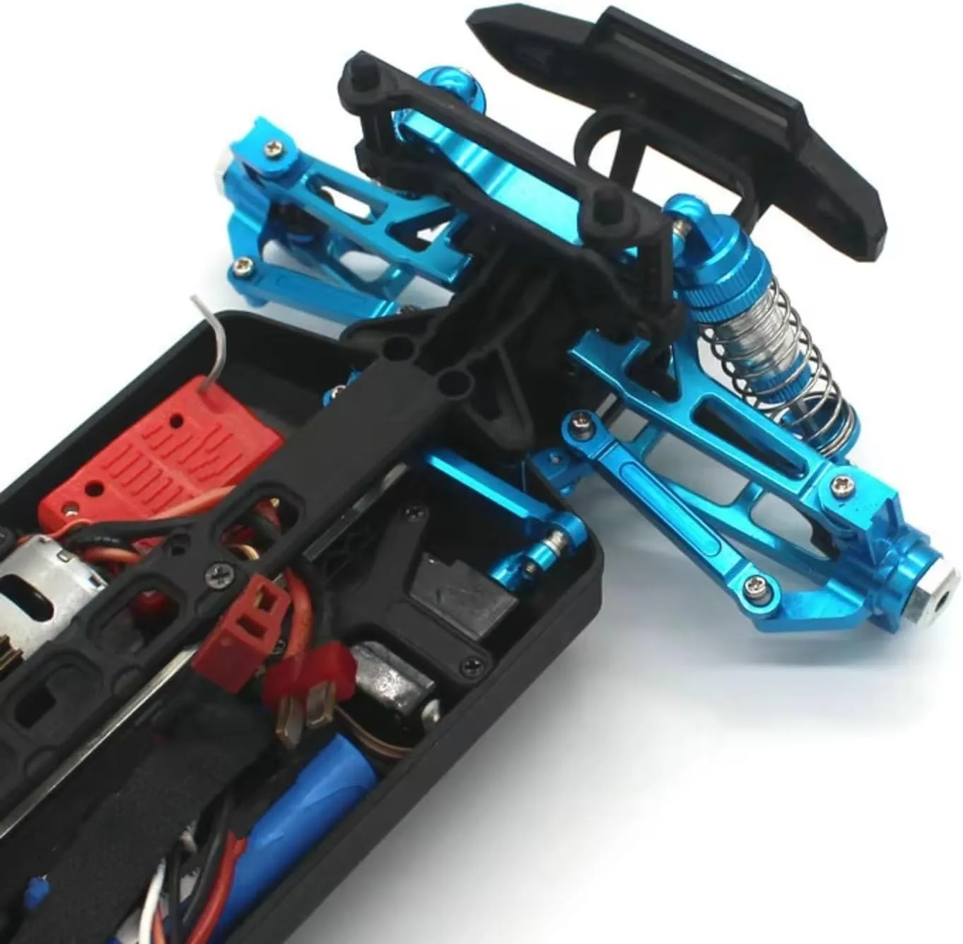 for HBX 2105a T10 16889 16889A 16890 SG1601 SG1602 1/16 RC Metal Upgrade Parts Remote Control Car All Car Tie Rod Parts RC Car DIY Parts(Blue)