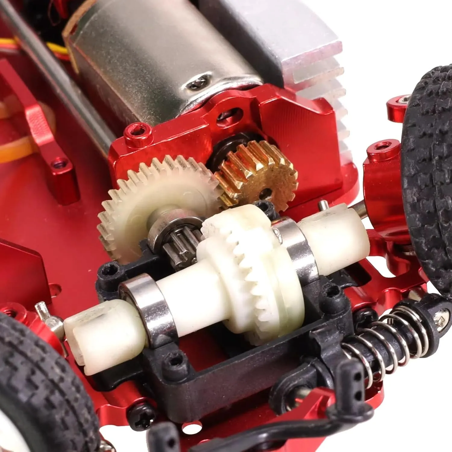 for Wltoys 284010 284161 1/28 Motor Mount Metal UpgradePartsaccessories Remote Control Car Reemplazo De Piezas De Actualización Y Accesorios RC Car DIY Parts(Red)