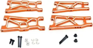 for ZD for Racing DBX-10 DBX10 10421-S 9102 1/10 4Pcs Metal Front and Rear Suspension Arm 7597 7598 RC Car Upgrade Parts Accessory Replacement RC Car DIY Parts(AB)