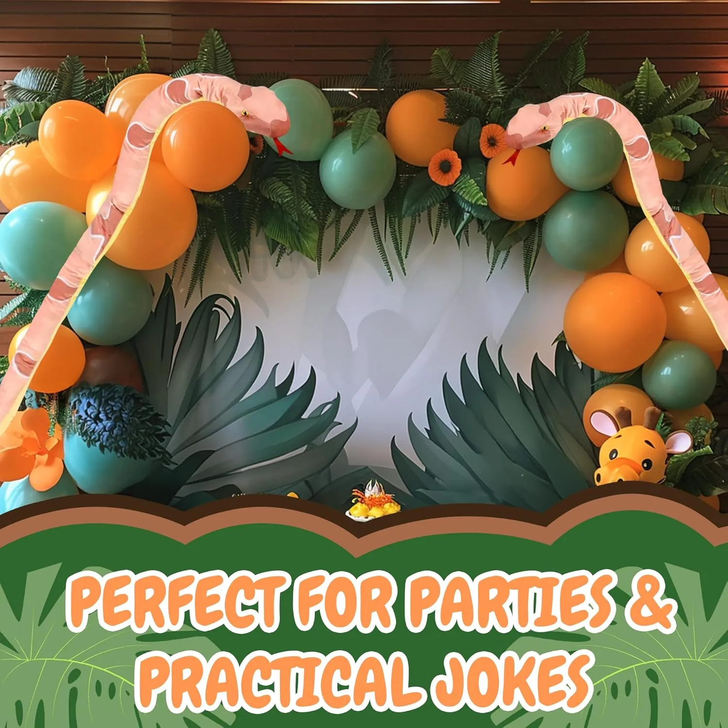 Forest & Twelfth Kids 67” Plush Snake Toy – Stuffed Animal Toys Made from 100% Recycled Material – Cute, Adorable, & Eco-Friendly Toy Snakes for 0  Year Old Kids, Over 5 Feet Long! (Corn Snake)
