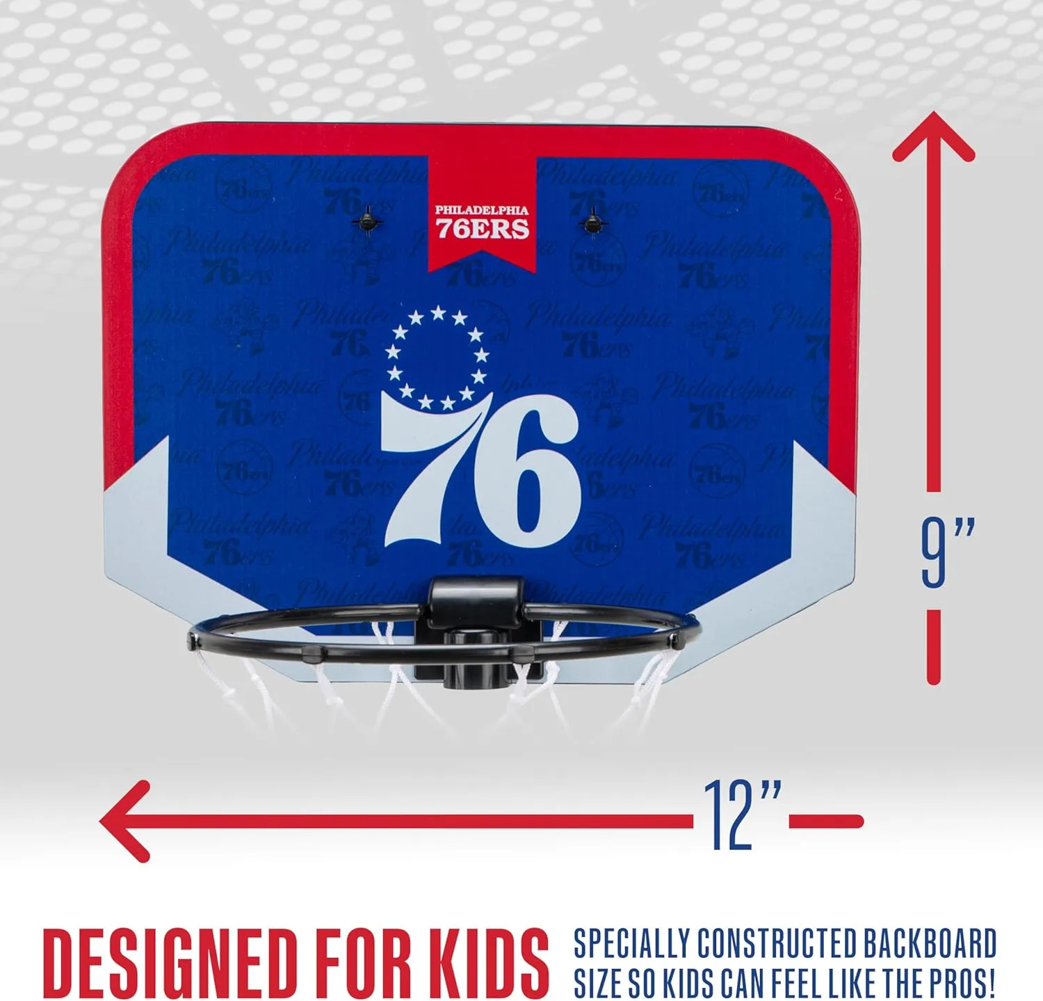Franklin Sports NBA Team Over The Door Basketball Hoop - Kids Indoor Mini Basketball Hoop with Basketball - NBA Fan Shop Mini Hoop for Bedroom & Office