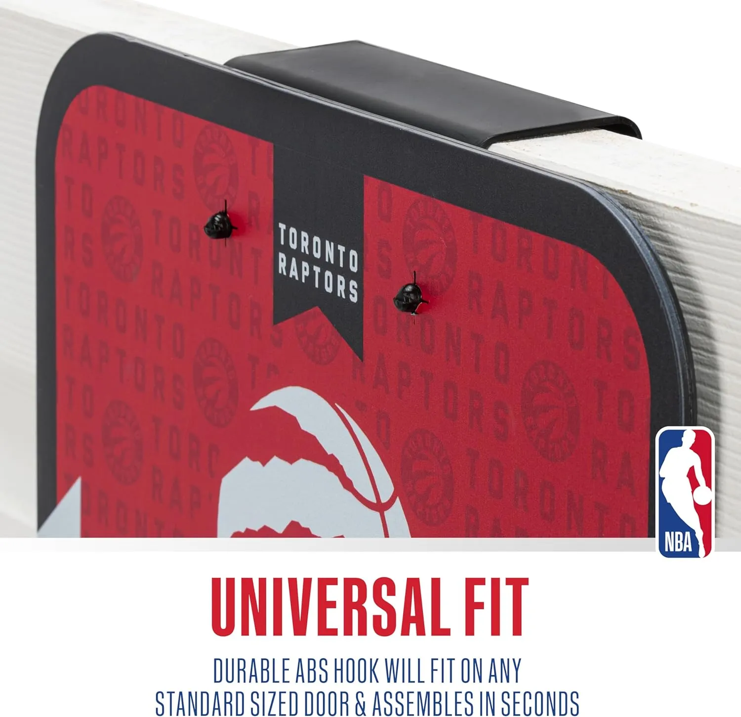 Franklin Sports NBA Team Over The Door Basketball Hoop - Kids Indoor Mini Basketball Hoop with Basketball - NBA Fan Shop Mini Hoop for Bedroom & Office