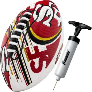 Franklin Sports NFL Team Mini Footballs - Youth 8.5" Official NFL Licensed Football   Air Pump Set