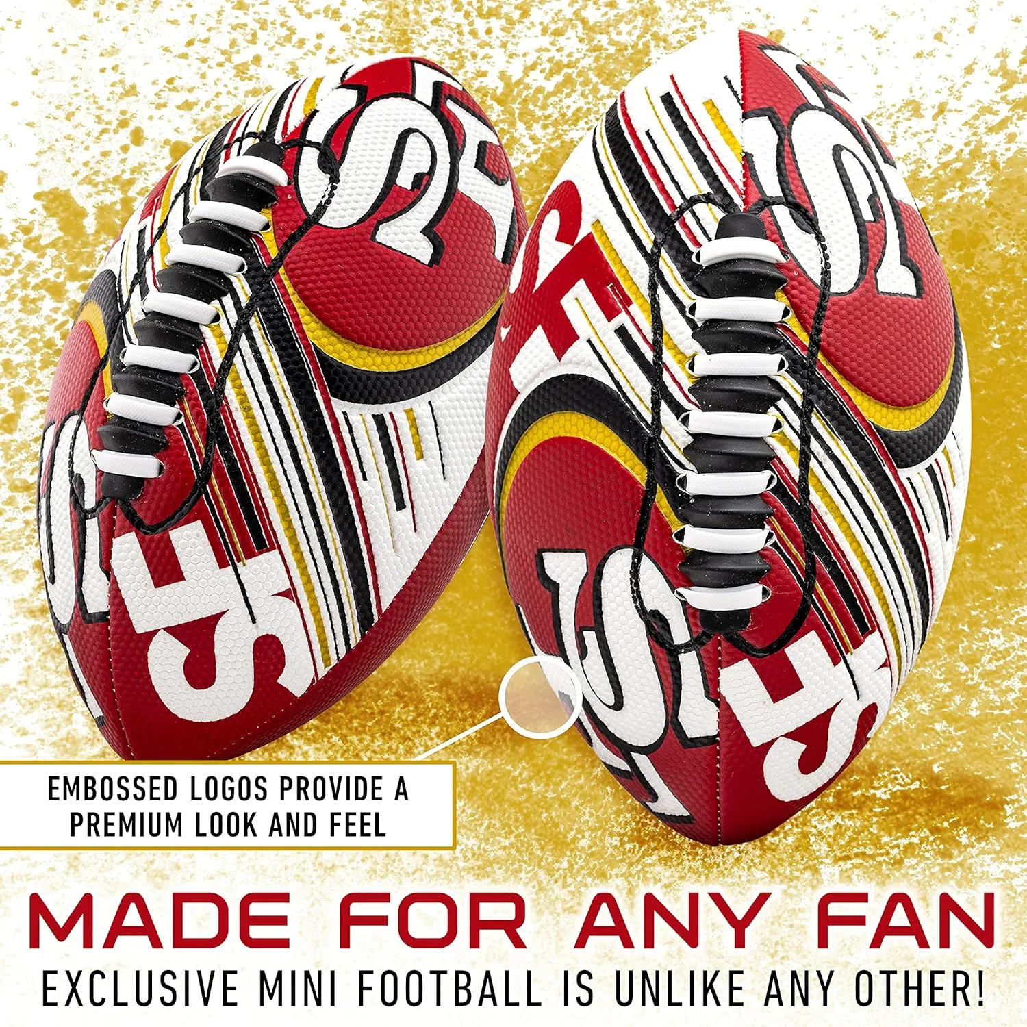 Franklin Sports NFL Team Mini Footballs - Youth 8.5" Official NFL Licensed Football   Air Pump Set