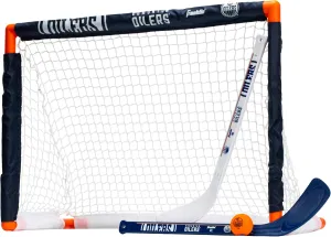 Franklin Sports NHL Mini Hockey Set - Kids Indoor Knee Hockey Goal, Ball,   2 Stick Combo - Youth Team Indoor Toy Set - Official - Ages 3 