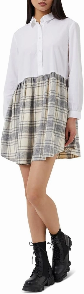 French Connection Womens Flannel Mini Shirtdress