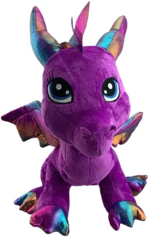 Friendly The Baby Dragon 16 inch Plush Toy Soft Stuffed Animal Cuddly Dragon Plush for Kids Toddlers Baby Gift Adorable Mythical Fantasy Creature Stuffed Plush Toy Cozy Companion