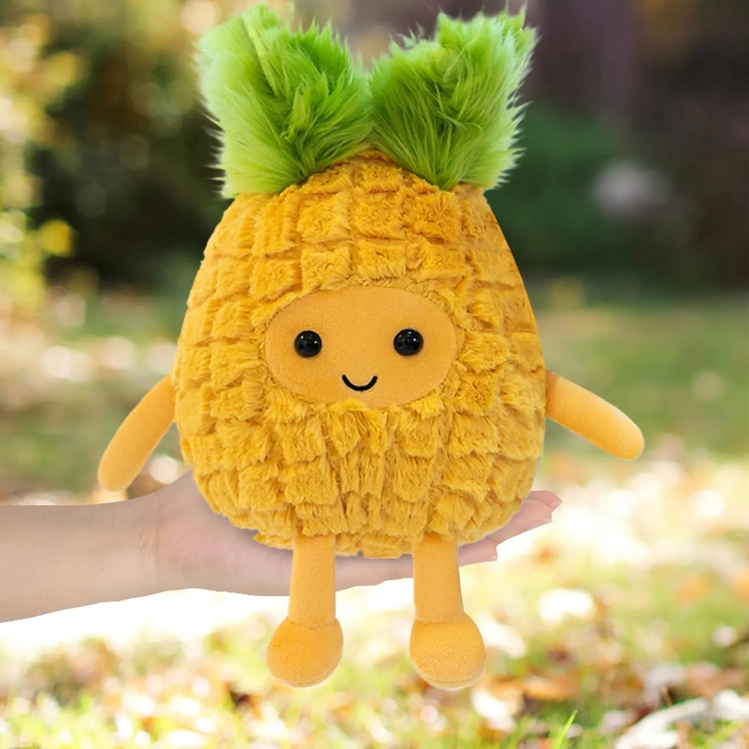 Fruit Pineapple Stuffed Animals Plush Toys - Super Soft & Washable, Adorable Kids Character Animal Pillows, Perfect for Room Decor, Gifts for Ages 3 , Showcase Your Mood (Yellow-Pineapple,15 inch)