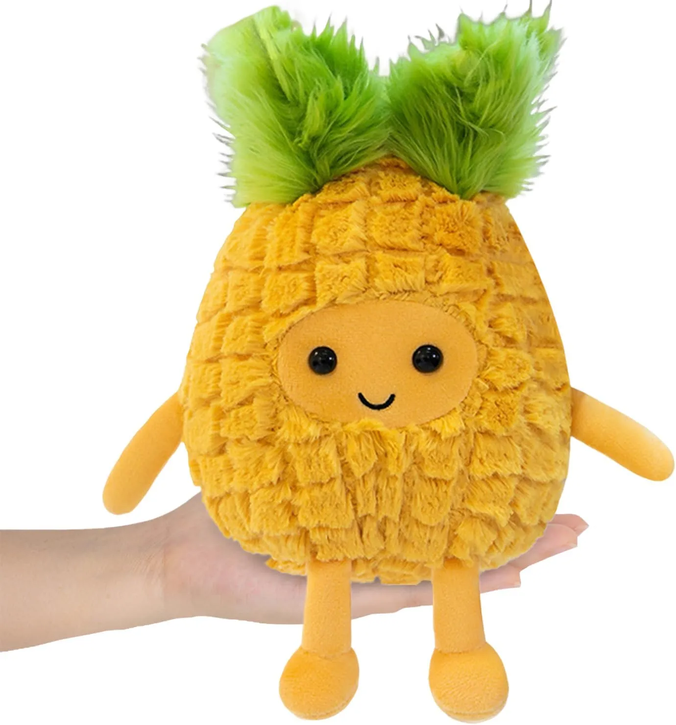 Fruit Pineapple Stuffed Animals Plush Toys - Super Soft & Washable, Adorable Kids Character Animal Pillows, Perfect for Room Decor, Gifts for Ages 3 , Showcase Your Mood (Yellow-Pineapple,15 inch)