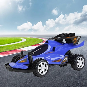 Full Function Remote Control Cars Drift Racer Car 2WD All-Terrains Toy Off Road Vehicle Monster Truck for Boys Kids Adults and Girls with Light and Sound, Medium, Blue, BL712