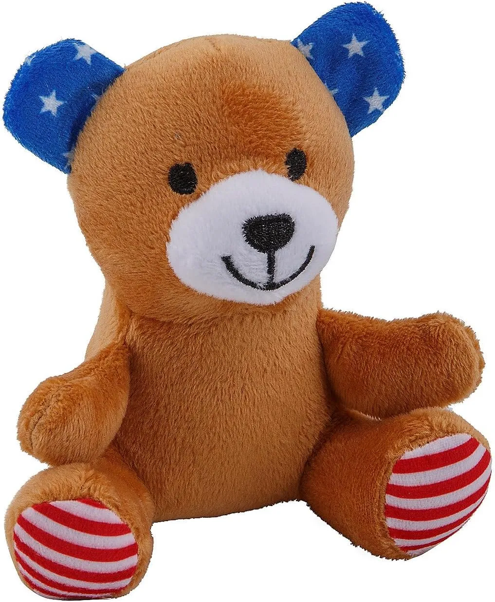 Fun Express 4 1/4" x 4 1/2" Patriotic Stars & Stripes Stuffed Bears - 12 Pc.