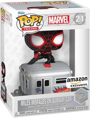 Funko POP! Trains: Disney 100 - Marvel, Miles Morales on Subway Car - Spider-Man - Collectable Vinyl Figure - Gift Idea - Official Merchandise - for Kids & Adults - Movies Fans