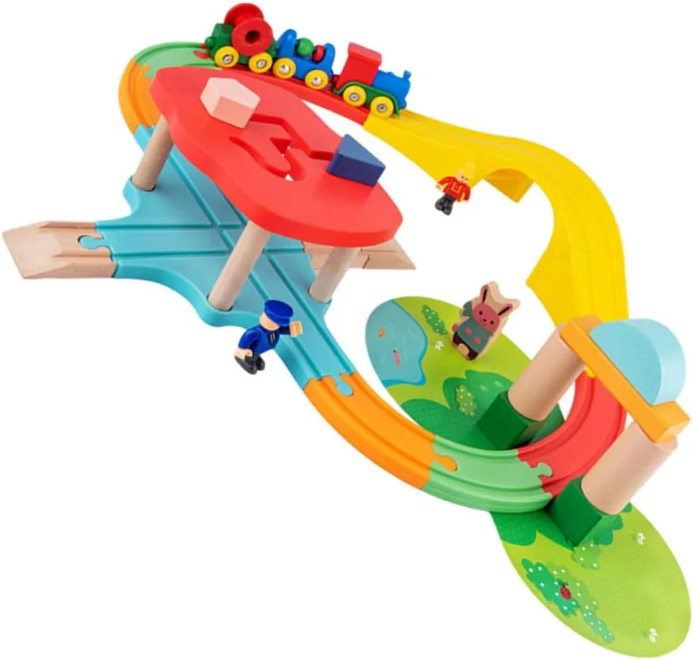 GALPADA 1 Set Train Track for Cognitive Educational Railway Model Enhance Imagination Coordination Safe Edges for Learning Playtime
