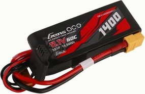 Gens ace G-Tech 1400mah 60C 11.1v 3S Lipo Battery with XT60 Plug