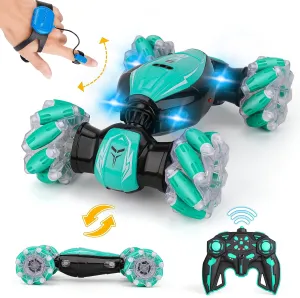 Gesture RC Stunt Car Toys for Boys, Birthday Gifts for Kids Age 6 7 8 9 10 11 12＋ Year Old, 4WD Twist Cars, Off Road Vehicle with Cool Light and Music