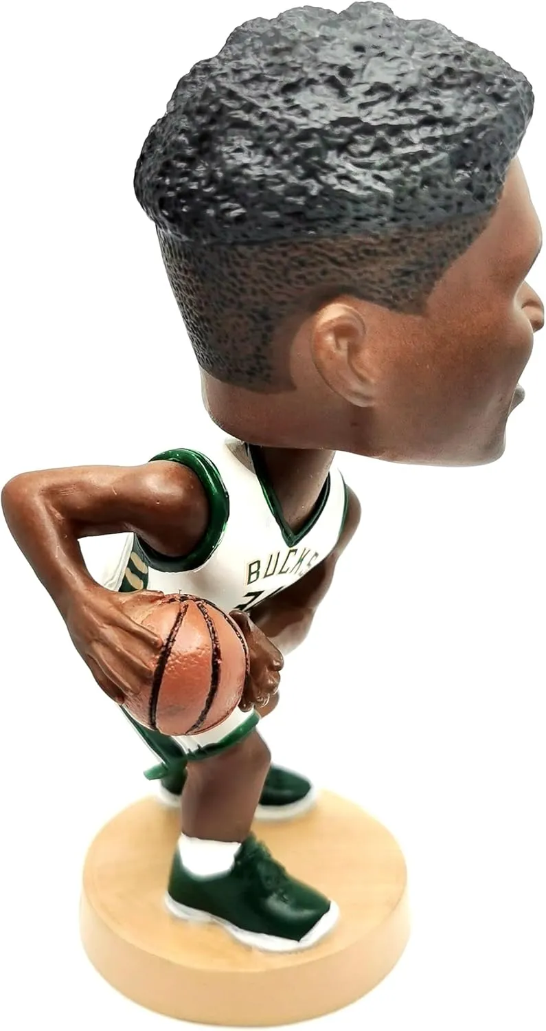 Giannis Antetokounmpo Bobblehead Basketball Action Figure -5.1 in Hand-Painted Resin Bucks Collectible Doll - Perfect Sports Fan Gift