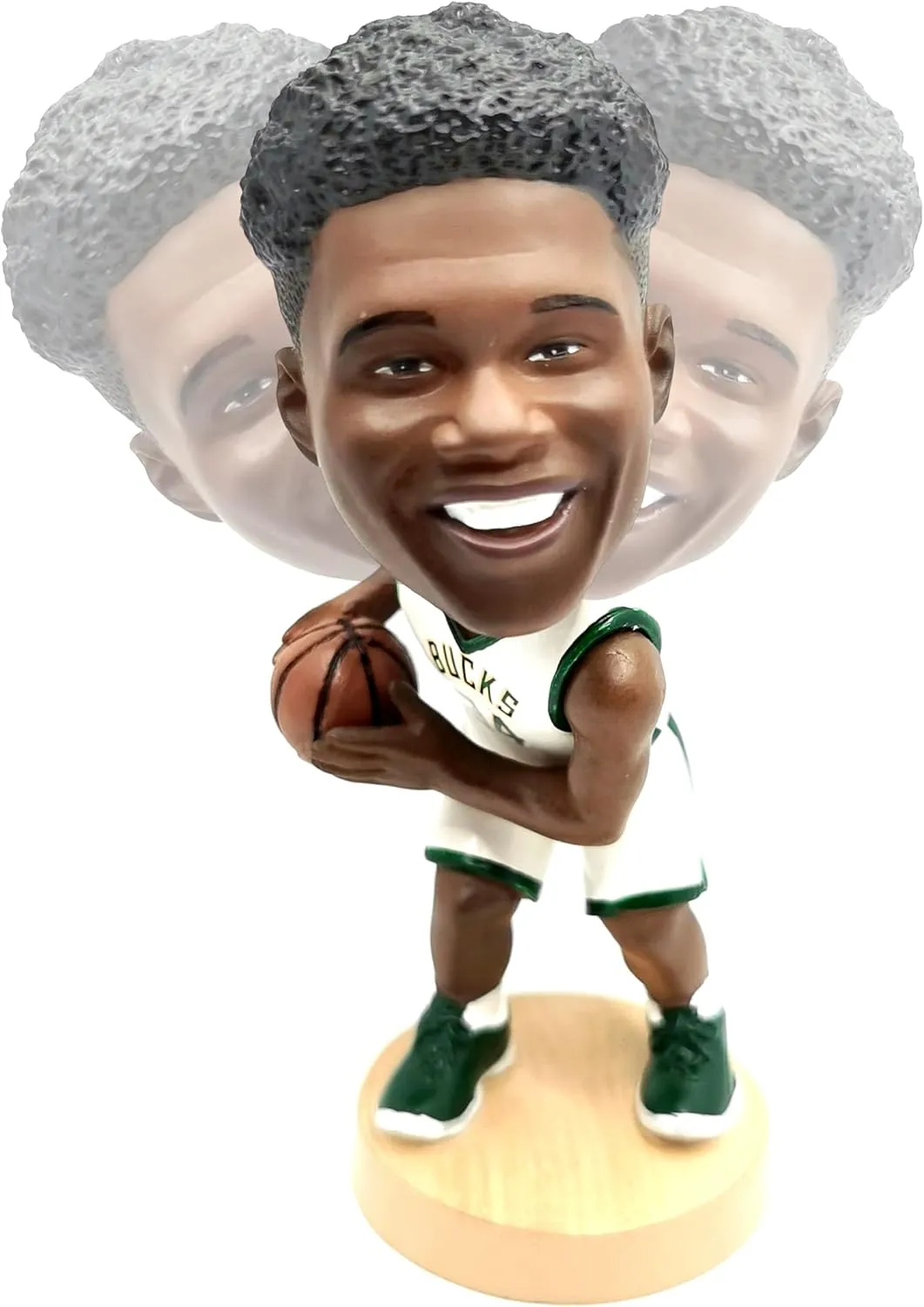 Giannis Antetokounmpo Bobblehead Basketball Action Figure -5.1 in Hand-Painted Resin Bucks Collectible Doll - Perfect Sports Fan Gift