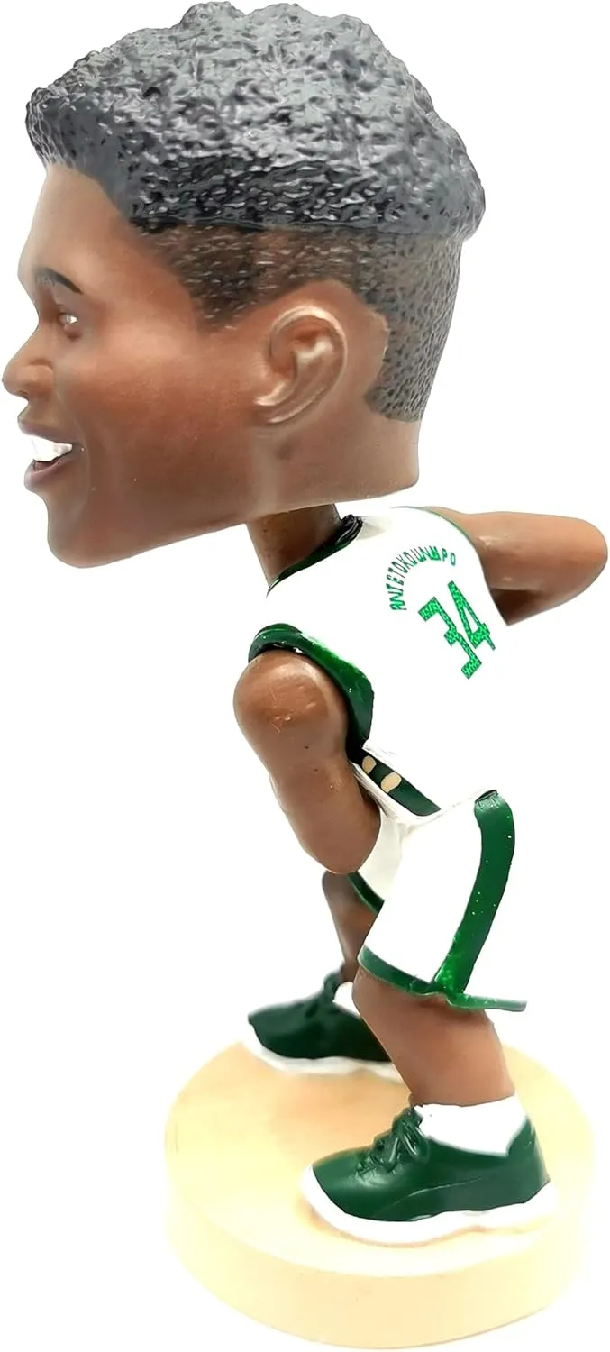 Giannis Antetokounmpo Bobblehead Basketball Action Figure -5.1 in Hand-Painted Resin Bucks Collectible Doll - Perfect Sports Fan Gift