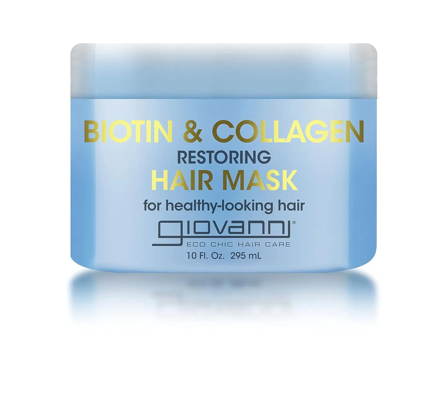 GIOVANNI Biotin & Collagen Hair Mask - Deeply Conditions, Detangles, Helps Rebond Split Ends, For All Hair Types, Moisturizing, Helps Create Shine & Manageability, Cruelty-Free, Salon-Quality - 10 Oz