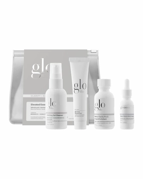 Glo Skin Beauty Clarify   Balance Skincare Set for Breakout Prone Skin - Mini Purifying Gel Cleanser, Mini Oil Free Moisturizer, Mini Beta-Clarity BHA Drops, Mini Beta-Clarity Pro 5 Liquid Exfoliant