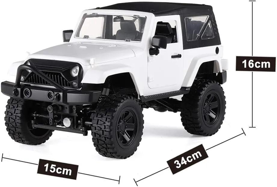 GoolRC f1 RC Crawler, 1:14 Scale 2.4GHZ Remote Control Car, 4WD 30KM/H High Speed Racing Car, All Terrains Off Road RC Monster Vehicle Truck Crawler with Led Light for Kids and Adults (White Hardtop)