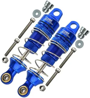 GPM for Losi 1/18 Mini-T 2.0 2WD Stadium Truck Upgrade Parts Aluminum Front Spring Dampers (50mm) - 2Pc Set Blue