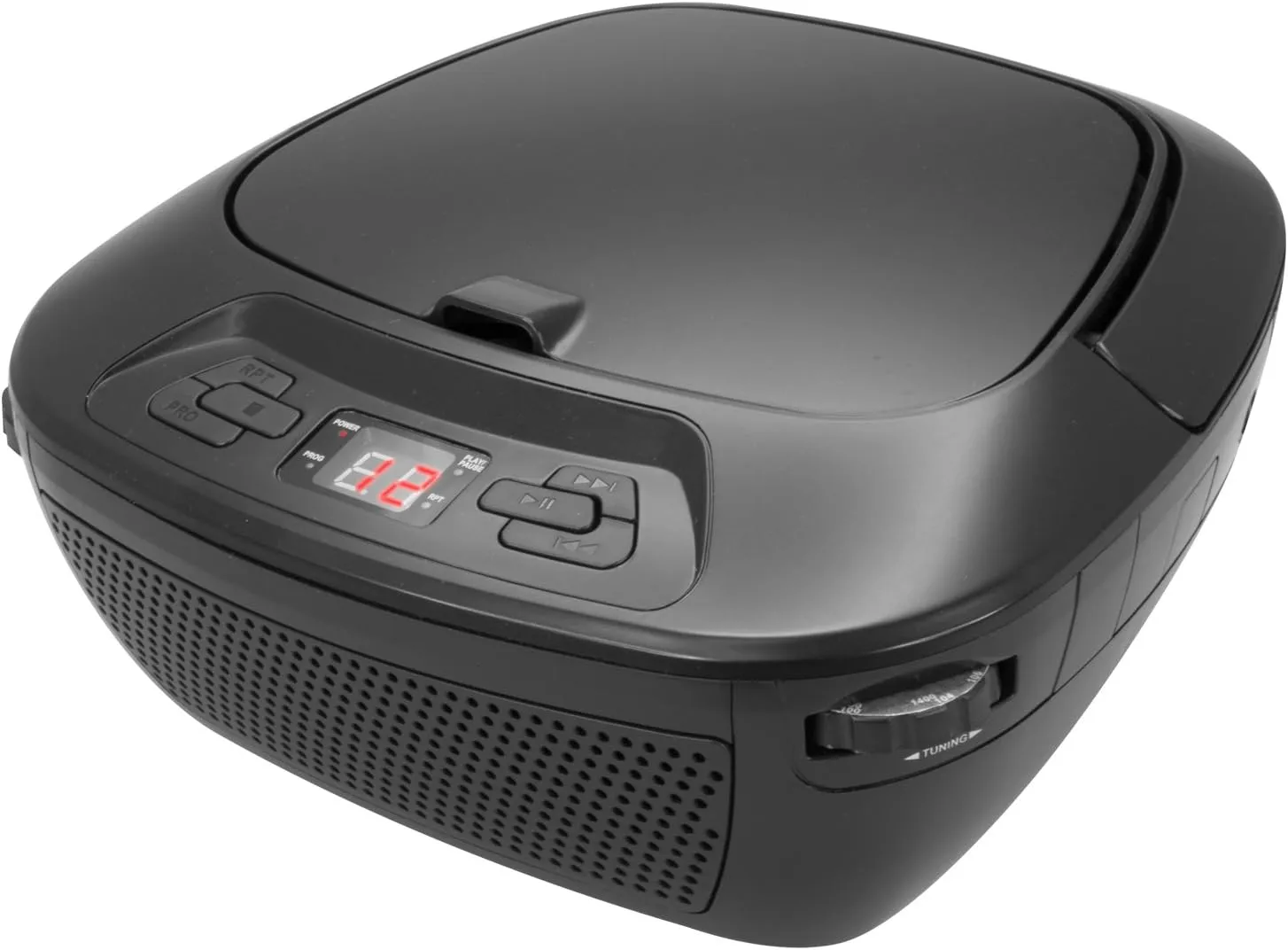 GPX Portable Bluetooth Boombox/CD Player, Requires 6 C Batteries - Not Included, Black (BCB117B)
