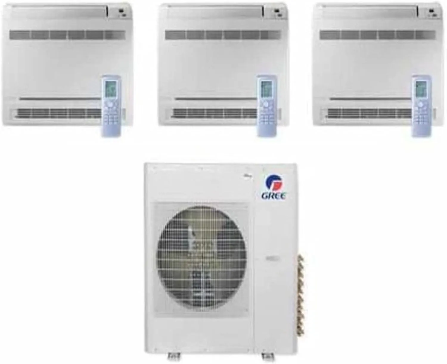 GREE Multi Gen2 Series 36,000 BTU 3-Zone Mini Floor Console 12K 12K 12K Ductless Mini-Split System
