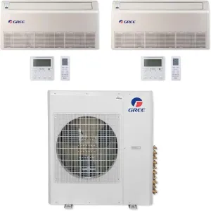 GREE Multi Gen2 Series 42,000 BTU 2-Zone Universal Floor/Ceiling 24K 24K Ductless Mini-Split System