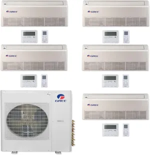 GREE Multi Gen2 Series 42,000 BTU 5-Zone Universal Floor/Ceiling 9K 9K 9K 9K 9K Ductless Mini-Split System