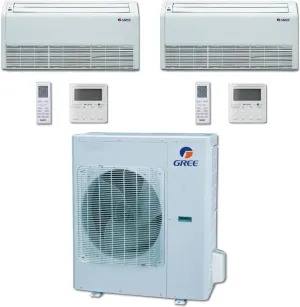 GREE Multi  Ultra Series 36,000 BTU 2-Zone Universal Floor/Ceiling 18K 24K Ductless Mini-Split System