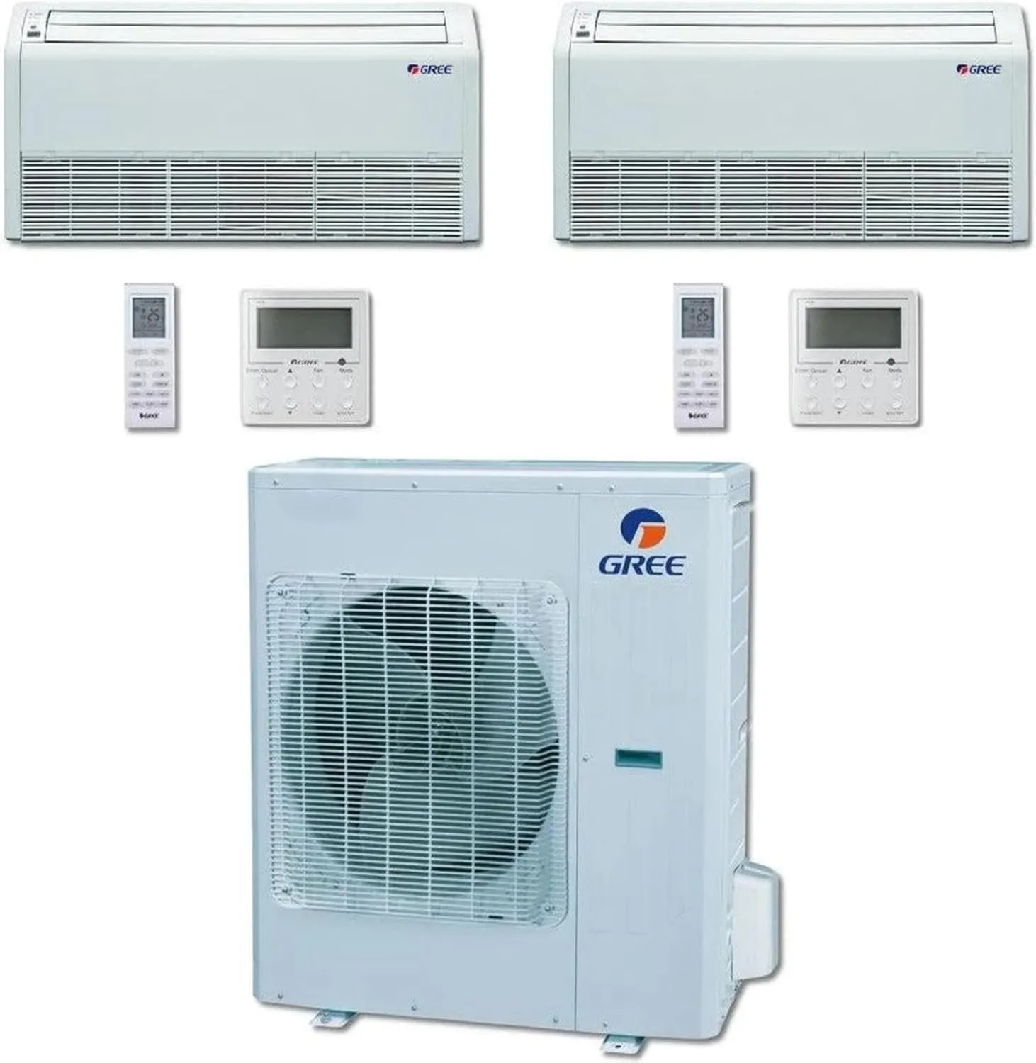 GREE Multi  Ultra Series 36,000 BTU 2-Zone Universal Floor/Ceiling 18K 24K Ductless Mini-Split System