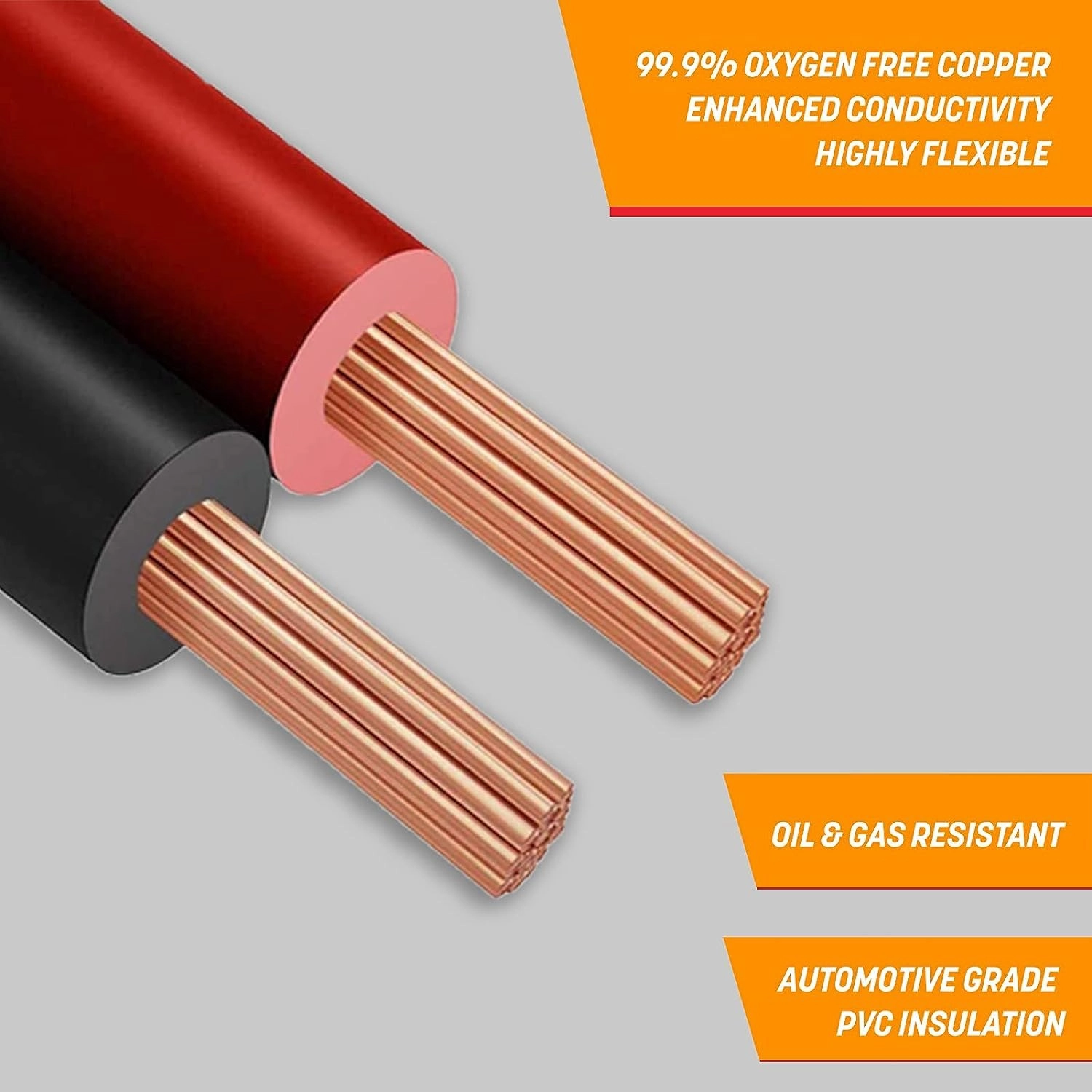 GS Power 12 AWG (American Wire Gauge) Flexible OFC Zip Cord Speaker Cable for Car Stereo Amplifier Remote Automotive Trailer Harness Hookup Wiring | 25 ft Red & 25' Black Bonded – Pure Copper