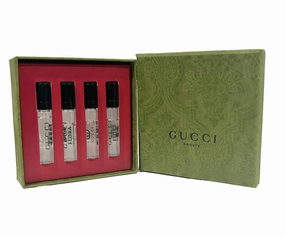 Gucci Sample Perfume WOMEN GIFT SET Bloom, Guilty Pour Femme, Flora Gorgeous Gardenia Flora Gorgeous Jasmine - 1.5 ml / 0.05 oz - set of 4 spray samples (9100)