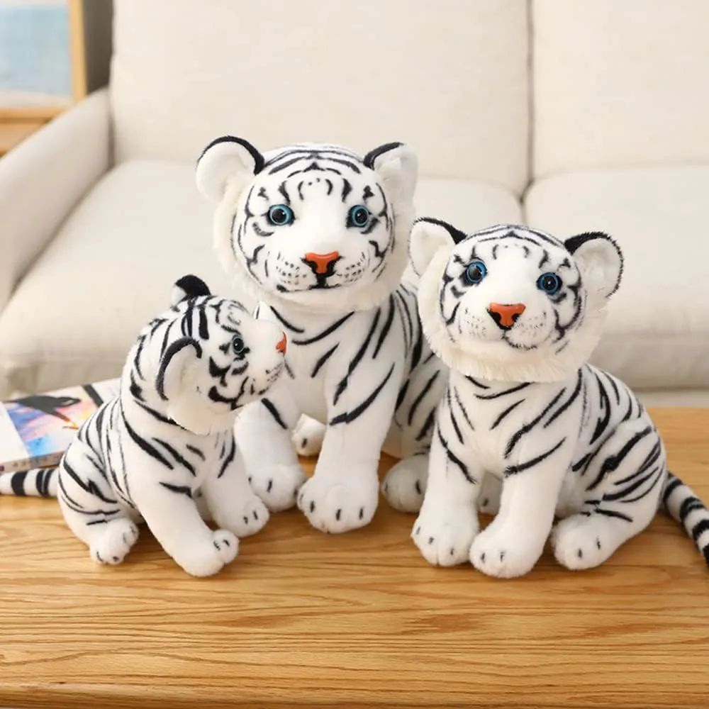 GUDVES Tigers Plush Toy Stuffed Animal Plush Cat - by Tiger Tale Toys Cute Lifelike Tiger Stuffed Animals Animals Kids Toy Gift for Boy Baby Hug Tiger - Lifelike Stuffed Animal (9.8 in, Yellow Tiger)