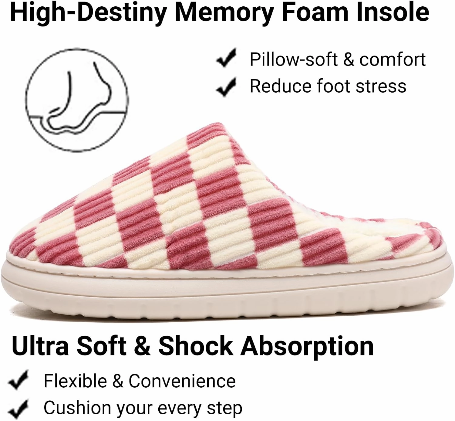 Guyarns House Slippers for Women & Men - Fuzzy, Casual Indoor/Outdoor Shoes with Memory Foam & Faux Fur Lining