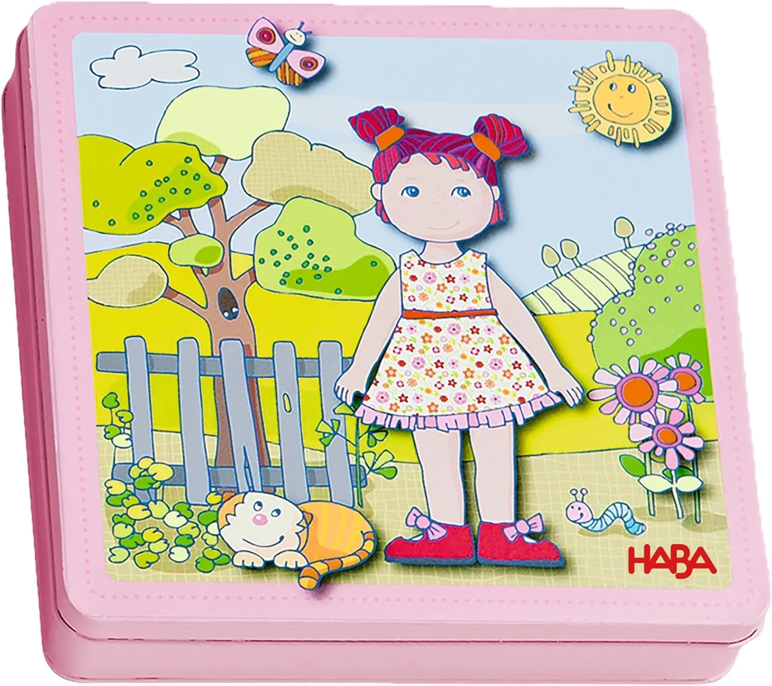 HABA Dress-Up Doll Magnetic Game Box & Magnetic Puzzle for Toddlers, Travel-Friendly Road Trip Toy for Kids, Toddler Activities for 2-4 Year Olds, 54 Piece Set