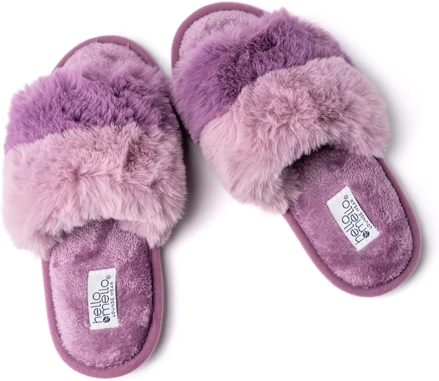 Hello Mello Cotton Candy Stylish Comfy Eco-Friendly Indoor Outdoor Super Plush Open Toe Puff Slippers for Women and Girls