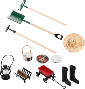 HEMOTON Dollhouse Miniatures Dollhouse Kitchen Accessories Set for Boys and Girls' Playhouse Breakfast Set Toys