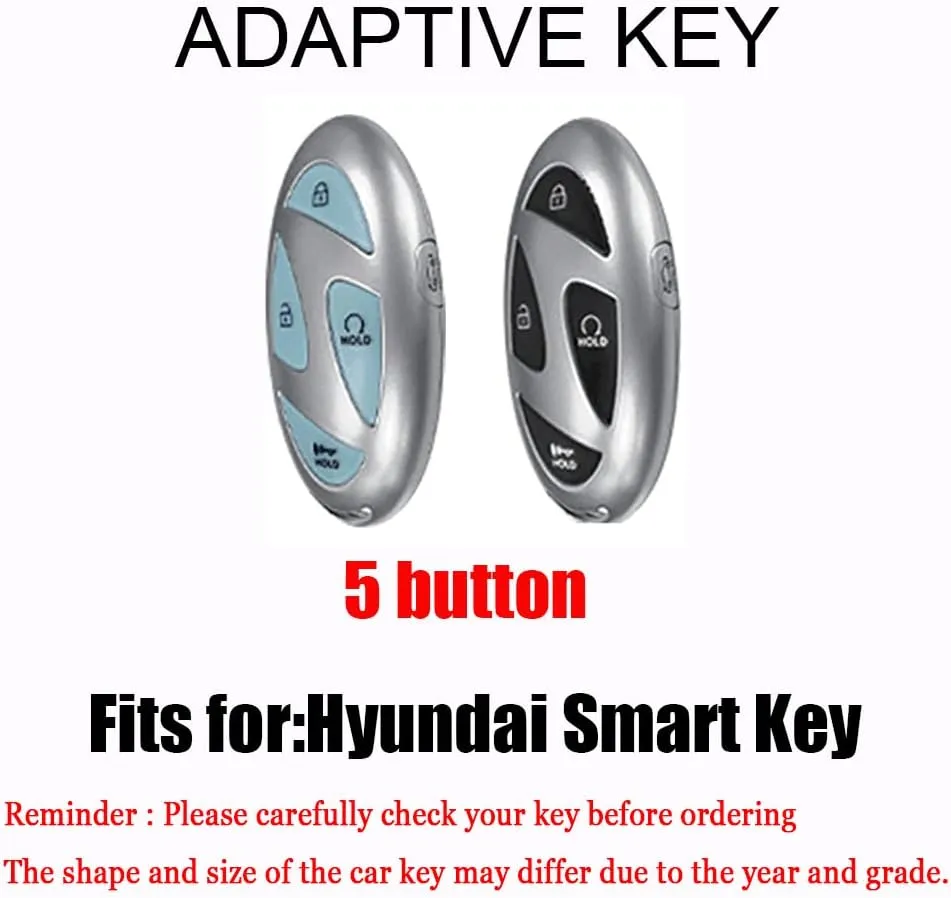 HIBEYO Key Fob Cover for Hyundai Accessories Smart Key Case for Hyundai Ionic 6 Grandeur GN7 2023 Kona Ev 2023 New Kona SX 2 TPU Key Case Cover with Keychains-TPU Keychain(Gray)