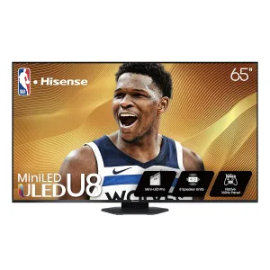 Hisense 65" Class U8 Series Mini-LED ULED 4K UHD Google Smart TV (65U8QG, 2025 Model) - QLED, Native 165Hz, Game Mode Ultra VRR 288, Dolby Vision IQ · Atmos, Full Array Local Dimming, 4.1.2 Ch